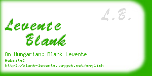 levente blank business card
